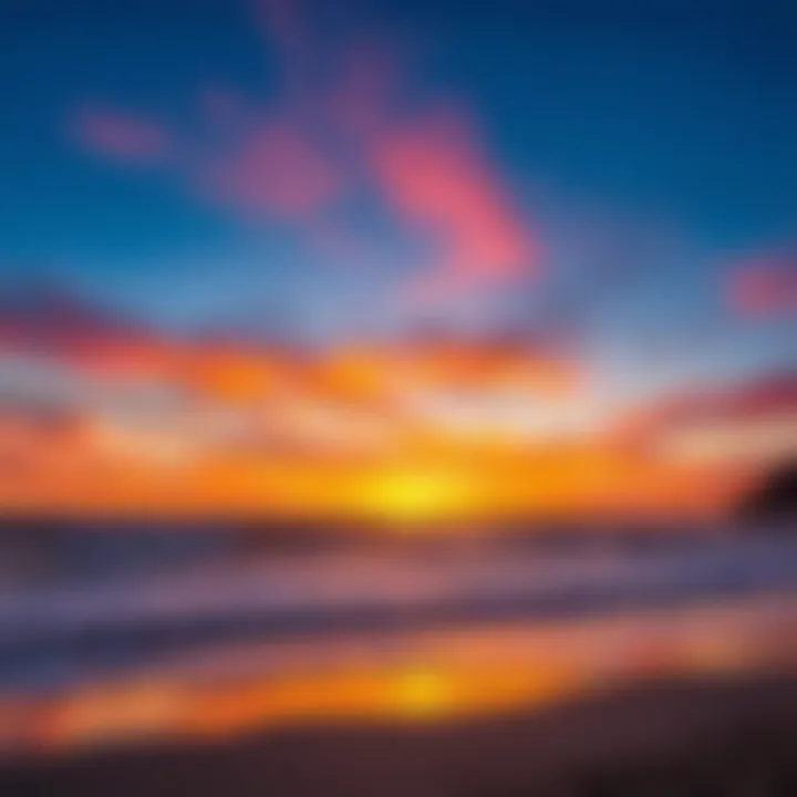 Stunning Sunset at a Baja Beach Colorful sunset over a Baja beach, perfect for evening surf sessions