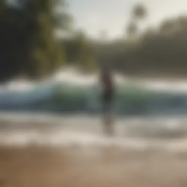 Local surfers engaging in a community event on the beach