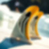 Detailed view of thruster fins design