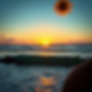 A harmonious sunset view over the ocean, representing balance in surf culture