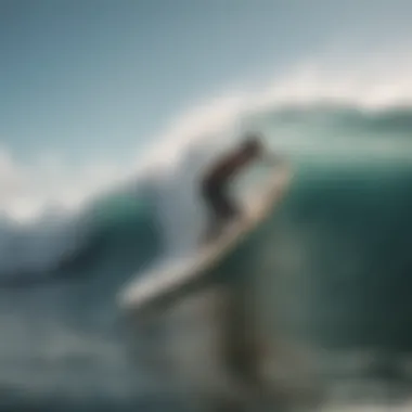 Surfers riding the waves at Hunting Beach