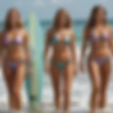 Variety of Hurley Bikini Designs for Surf Enthusiasts Different styles of Hurley bikinis displayed