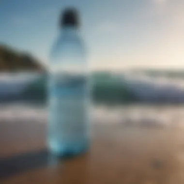 Hydration Solutions for Surfers A close-up of water bottles and electrolyte solutions