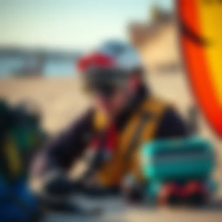 Safety equipment for kite surfing