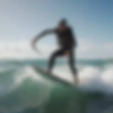 A kitesurfer demonstrating optimal riding technique on the water.