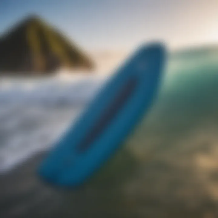 Innovative design of manta bodyboard showcasing contours and tail shape