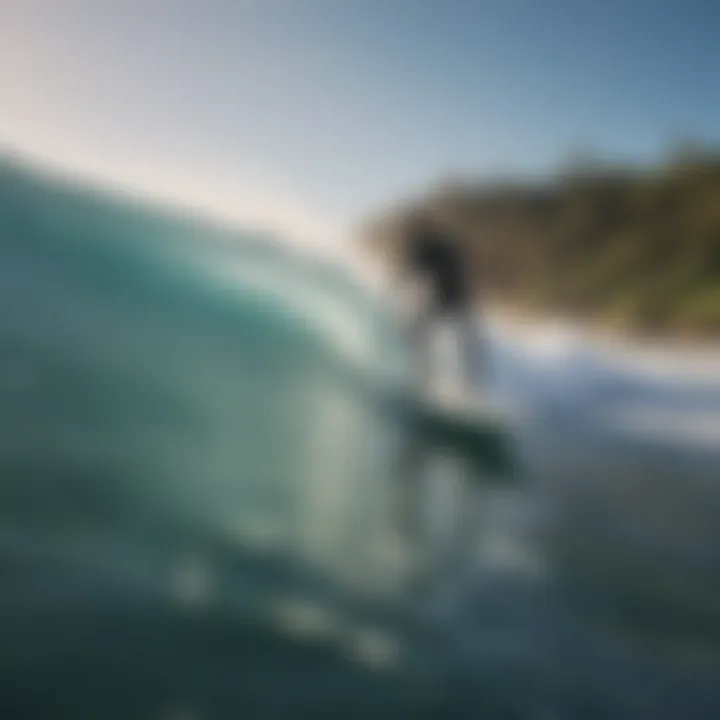 Experienced surfer sharing insights with a group of learners