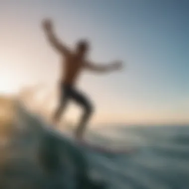 Surfer celebrating after a successful backflip