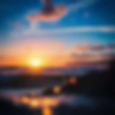 A stunning sunset over Malibu waves