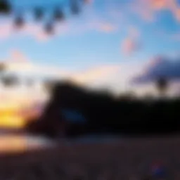 Breathtaking view of the Miramar surf beach at sunset