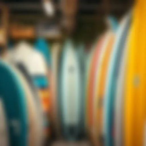 A dazzling array of surfboards displayed in an online store showcasing various designs and colors.