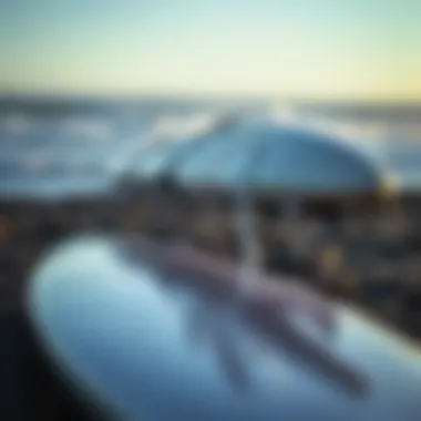 Surfboard wrapped in protective material ready for shipping