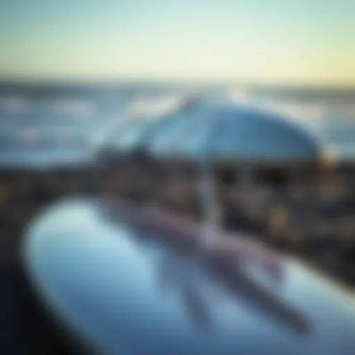 Surfboard wrapped in protective material ready for shipping