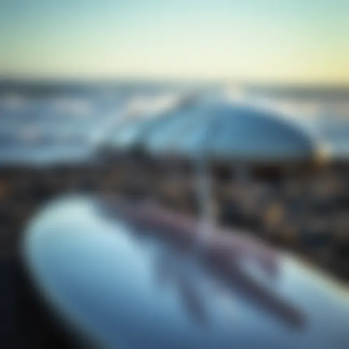 Surfboard wrapped in protective material ready for shipping