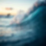 A detailed visualization of ocean wave patterns