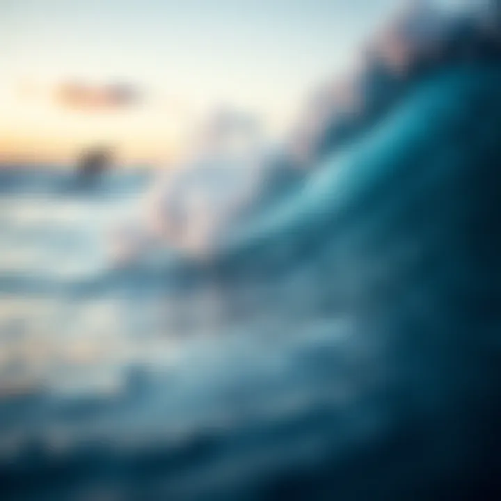 A detailed visualization of ocean wave patterns