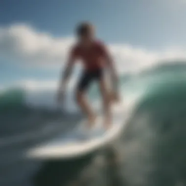 Digital Learning in Surfing A digital interface showcasing online surfing lessons