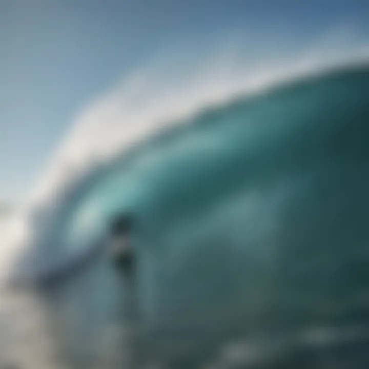 Surfer analyzing wave conditions