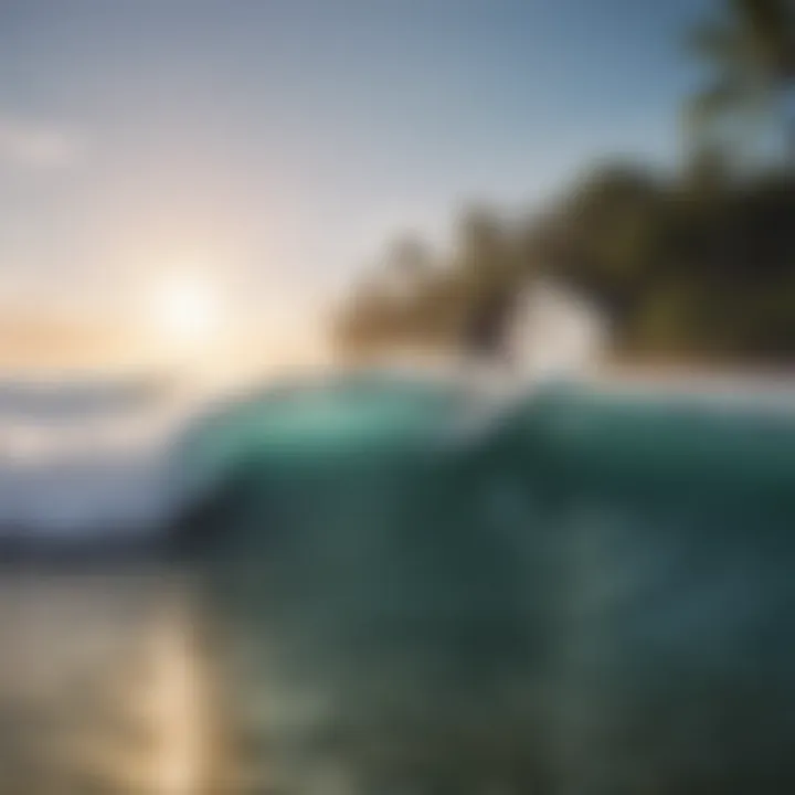 Surfers catching waves at Punta Mango beach