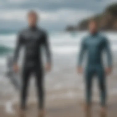 Graphic comparing different wetsuit technologies and features