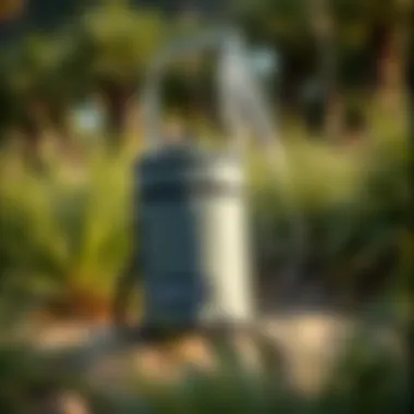 RinseKit in Nature RinseKit portable shower in outdoor setting