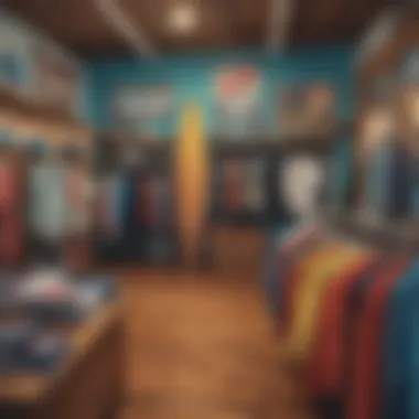 Vibrant display of Ron Jon Surf Shop clothing showcasing unique designs