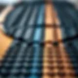 Textured Surface of Traction Pad Close-up view of a textured skimboard traction pad