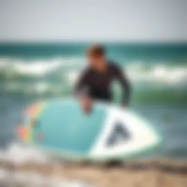 Expert Insights on Popular Kiteboards Expert reviewing a kiteboard model