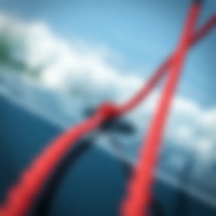 The Role of Surf Leash Strings in Performance Surf leash string attached to a surfboard in action