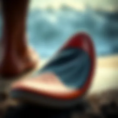 Materials Behind Performance Close-up of high-quality materials used in surf slipper construction