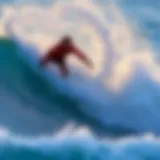 Dynamic wave rider showcasing advanced surf techniques