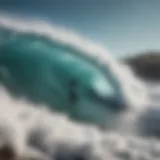 A stunning wave breaking on the shore