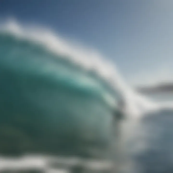 A group of surfers enjoying the waves while promoting environmental awareness