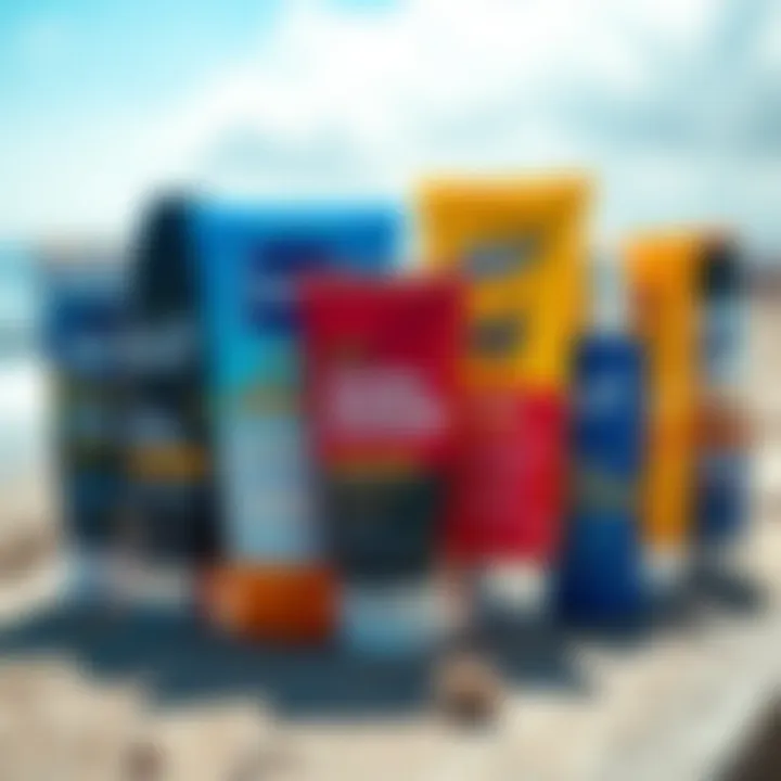 Diverse Sunblock Formulations for Outdoor Sports An array of different sunblock formulations tailored for outdoor sports