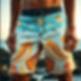 Exquisite Craftsmanship in Premium Board Shorts Luxurious board shorts design showcasing intricate patterns and high-quality materials