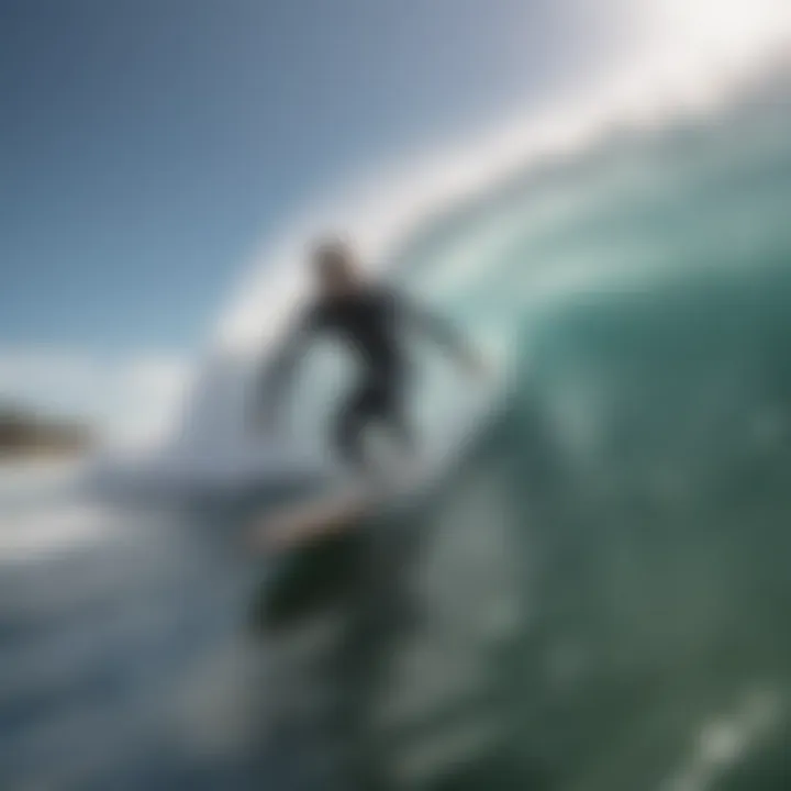 A surfer maneuvering expertly through challenging wave conditions