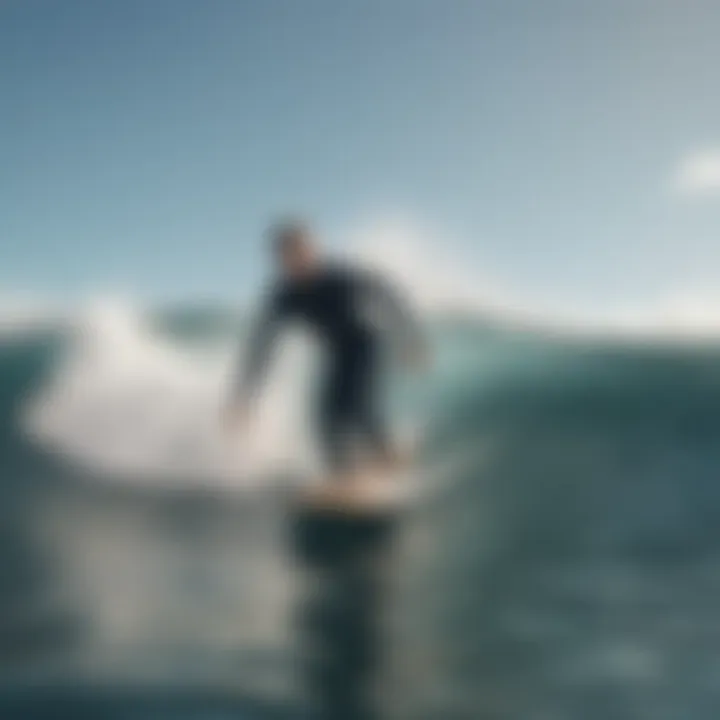 A surf buddy helping another to navigate the surf