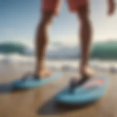 A surfer selecting the perfect pair of flip flops