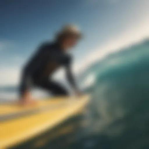 Surfer wearing a sun hat while riding waves