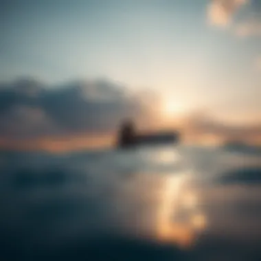 A serene sunrise viewed from the water