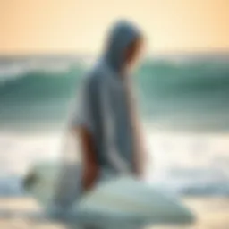 Stylish poncho designed for surfers