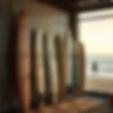 Comparison of Different Surfboard Sizes Surfboard size comparison display