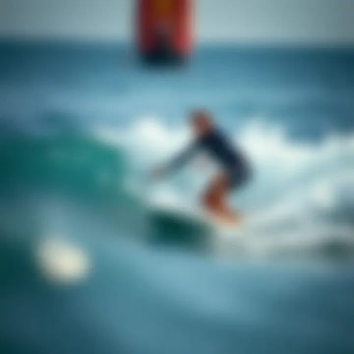 E-Wave Board in Competitive Surfing Demonstration of the e-wave board in action during a competitive surfing event