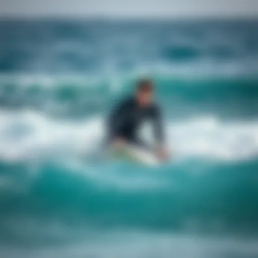 Surfer analyzing ocean conditions