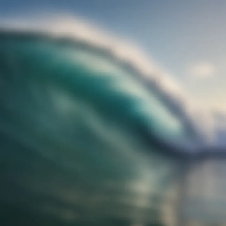 Beautiful waves influenced by optimal wind direction