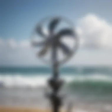Anemometer: Essential Tool for Wind Measurement A close-up of an anemometer measuring wind speed