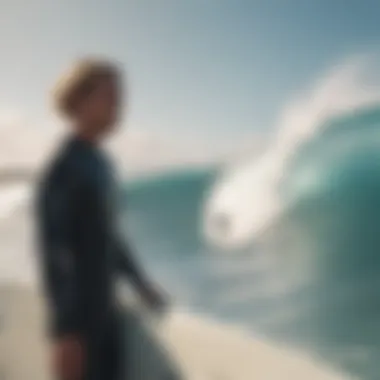 Understanding Wind Direction for Optimal Surfing A surfer watching the horizon, gauging wind direction