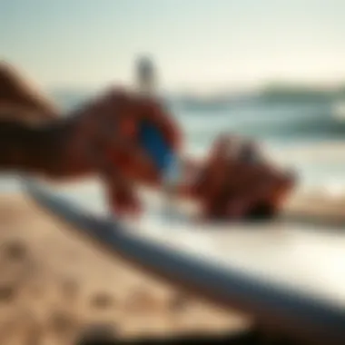 Applying a Ding Repair Kit on a Surfboard Demonstration of using a ding repair kit on a surfboard