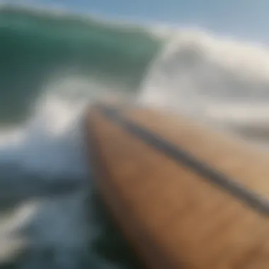 High-Performance Wake Surf Board Materials Close-up of a high-performance wake surf board highlighting material textures