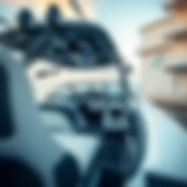 Detailed view of Yamaha surf boat's customizable interior design